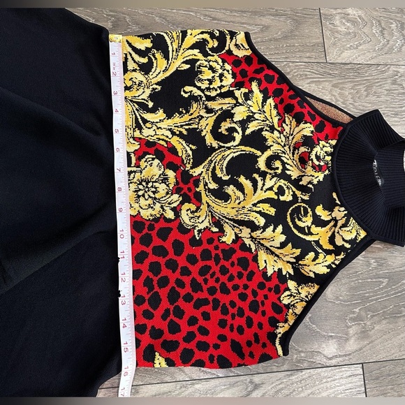 🌟 🌟NY & Co 7th Ave High-Low Halter Tunic Blouse - Yellow, Red, Black🌟🌟 - Picture 10 of 15